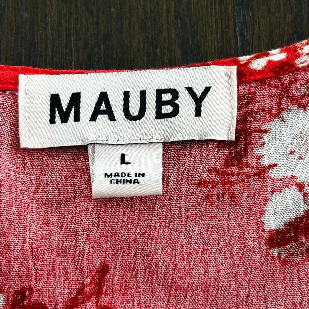 Mauby Floral print knotted blouse bohemian festival hippie relaxed‎ fit - Picture 6 of 11